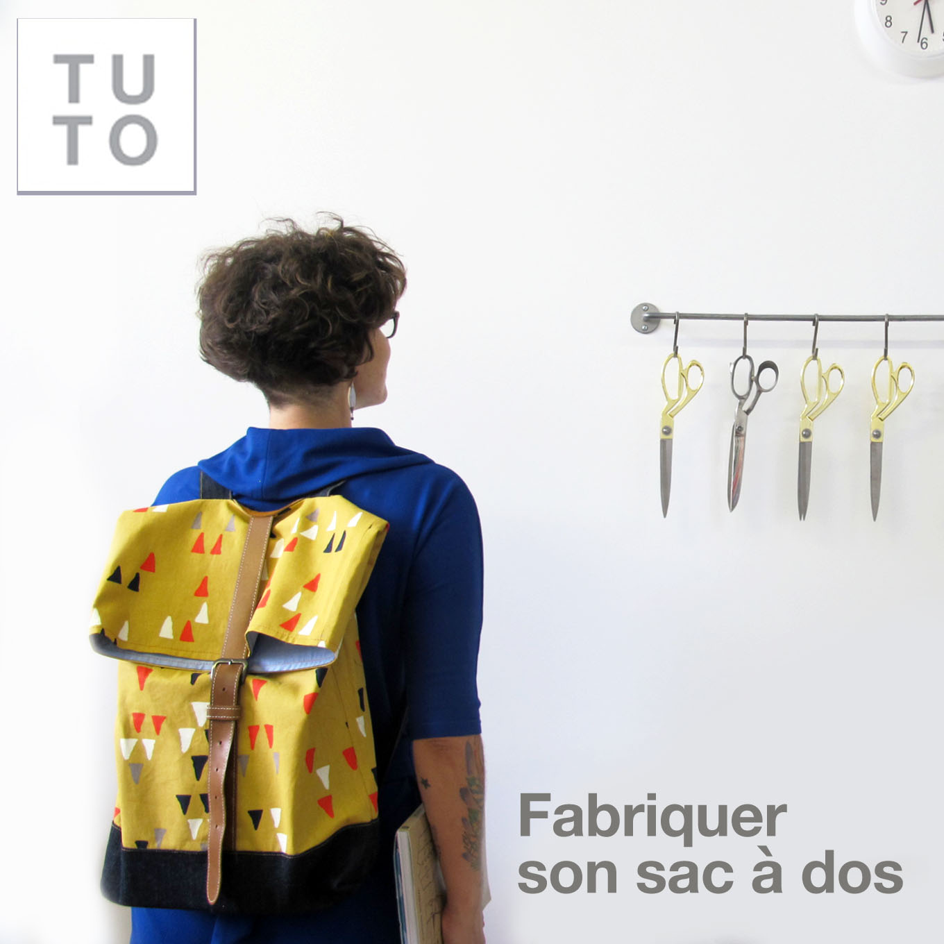 Sac a dos sales en tissu fait main